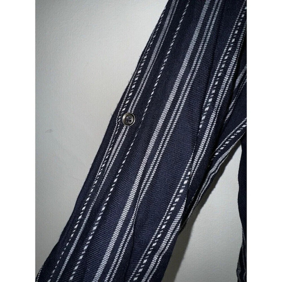 Dear John Shirt Dress   Roll Up Sleeves Flowy Blue And White Striped S - Picture 2 of 11